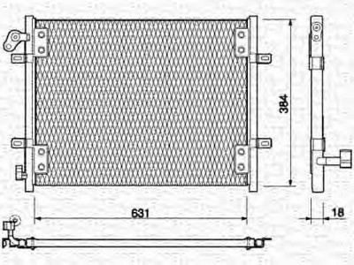 MAGNETI MARELLI 350203139000 -  Конденсатор, кондиционер